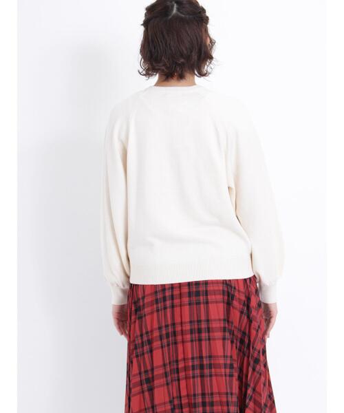 Samansa Mos2（サマンサ モスモス）の「【マシンウォッシャブル】くるみ釦クルーネックカーディガン（カーディガン/ボレロ・レディース・キャメル/レッド/キナリ/ブラック・F）」の18枚目の写真