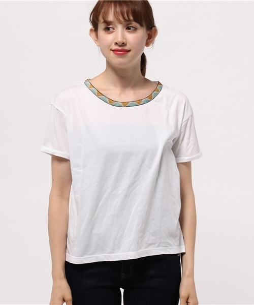 OUTLET(アウトレット)の「【Ciaopanic】テープTOP(Tシャツ/カットソー・レディース・グレー/ホワイト・FREE)」の6枚目の写真