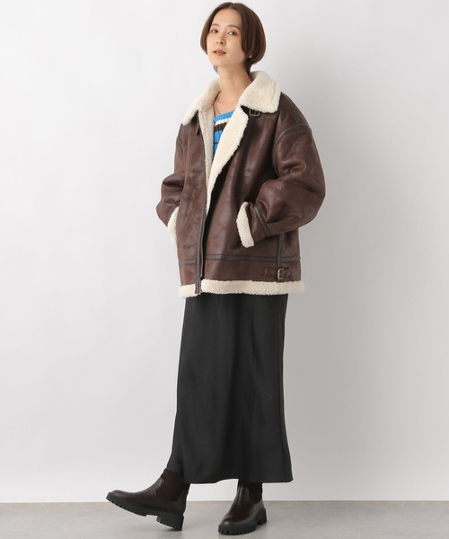 LEPSIM（レプシィム）の「5ゲージマルチボーダープルオーバー　983142（ニット/セーター・レディース・ベージュ/パープル/ブルー・FREE）」の9枚目の写真