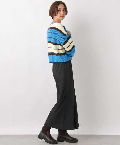 LEPSIM（レプシィム）の「5ゲージマルチボーダープルオーバー　983142（ニット/セーター・レディース・ベージュ/パープル/ブルー・FREE）」の13枚目の写真