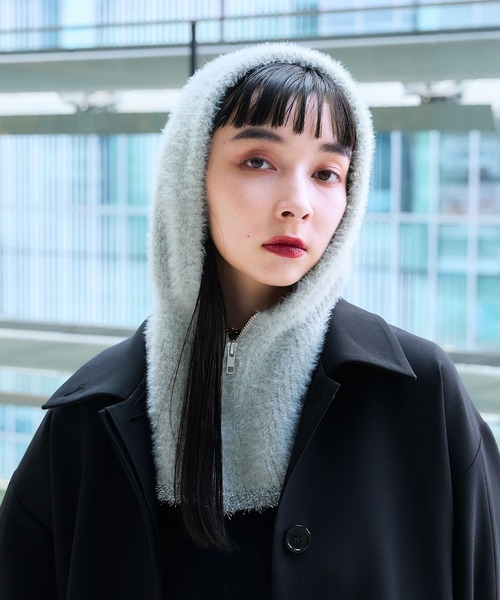 HARE(ハレ)の「シャギーバラクラバ(HARE)(ネックウォーマー/スヌード・レディース・ブラック/ライトグレー・FREE)」の20枚目の写真