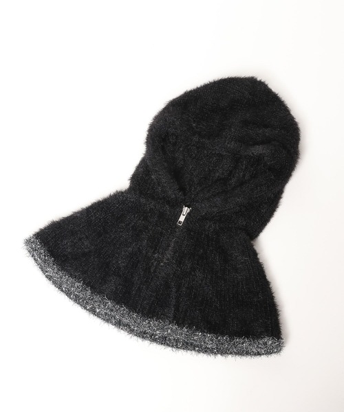 HARE(ハレ)の「シャギーバラクラバ(HARE)(ネックウォーマー/スヌード・レディース・ブラック/ライトグレー・FREE)」の18枚目の写真