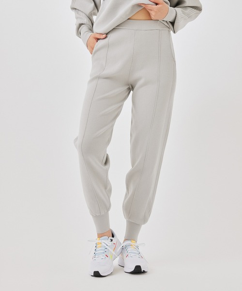 NERGY（ナージー）の「スポンジニットジョガーパンツ（その他パンツ・レディース・スミクロ/ラベンダー/ライトグレー/ベージュ・FREE）」の3枚目の写真