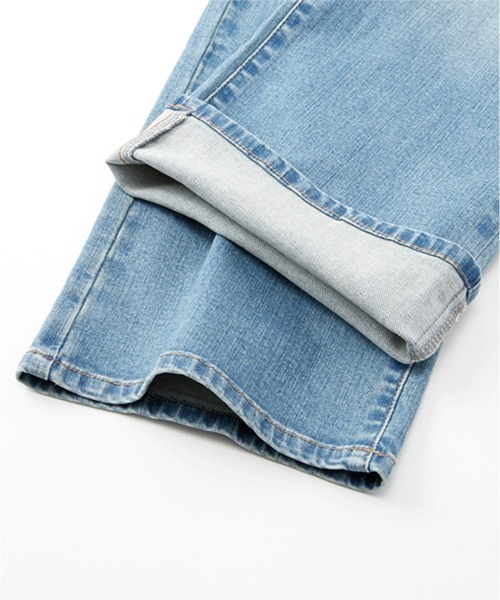 Petitjo（プッチージョ）の「小さいサイズ　すごく伸びるワイドデニムパンツ　低身長さん・小柄女性　選べる股下（デニムパンツ・レディース・ネイビー/ブルー系/ホワイト/ブラック・PSS1/PM1/PS1/PL1/PSS/PS/PL/PM）」の9枚目の写真