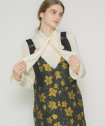 idem（イデム）の「suspenders tiered flower jumper skirt/花柄