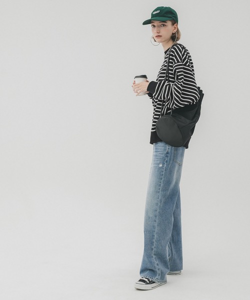 coca（coca）（コカ）の「裏起毛ボーダートップス（スウェット・レディース・アイボリー/ブラック・M/L）」の10枚目の写真