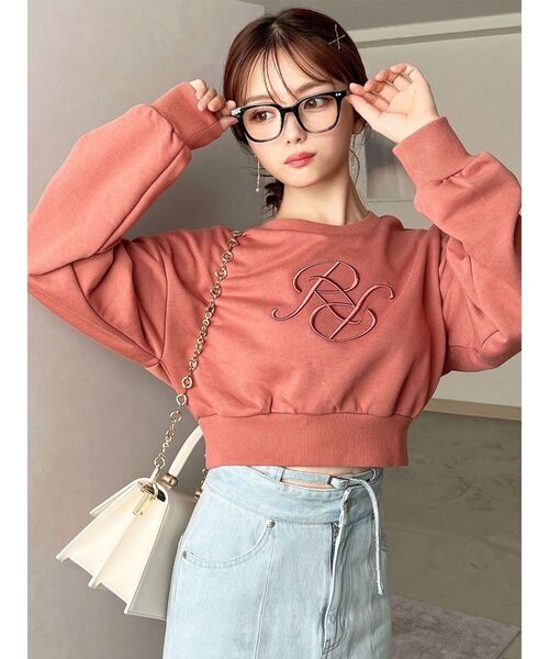 RESEXXY（リゼクシー）の「エンブロイダリーロゴスウェット（スウェット・レディース・ホワイト/ブラック/オレンジ・FREE）」の3枚目の写真