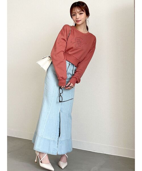 RESEXXY（リゼクシー）の「エンブロイダリーロゴスウェット（スウェット・レディース・ホワイト/ブラック/オレンジ・FREE）」の17枚目の写真