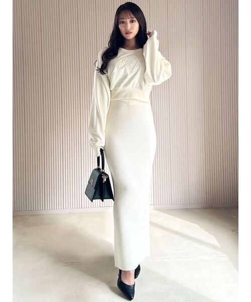 RESEXXY（リゼクシー）の「エンブロイダリーロゴスウェット（スウェット・レディース・ホワイト/ブラック/オレンジ・FREE）」の12枚目の写真