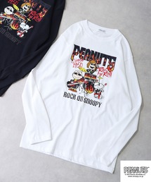 PEANUTS スヌーピー ヘビーウェイト ロック 長袖 Tシャツ