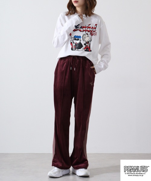 PEANUTS（ピーナッツ）の「PEANUTS スヌーピー ヘビーウェイト ロック 長袖 Tシャツ（Tシャツ/カットソー・レディース・ブラック系1/ネイビー/ホワイト系1/ブラック系2/ホワイト/ホワイト系2/ネイビー系1/ブラック/ネイビー系2・L/LL/M）」の16枚目の写真