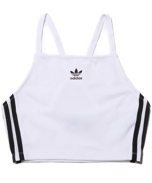 adidas★シグネチャー3ストライプ オフショルダークロップトップ adidas（アディダス）の「adidas 3 S CROP TOP / アディダス