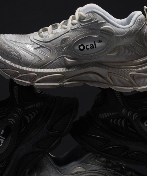 Ocai(オカイ)の「ストリートファッション Ocai オカイ RUN TECH ランテック ボリュームスニーカー 厚底スニーカー シューズ 靴 運動靴 テック系 ダッドスニーカー ローカットスニーカー 厚底シューズ 韓国ファッション 韓国ストリート(スニーカー・メンズ・ホワイト/ブラック/シルバー・27.0cm/24.5㎝/26.0cm/27.5cm/25.0cm/26.5cm/28.0cm/25.5cm)」の6枚目の写真