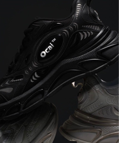 Ocai(オカイ)の「ストリートファッション Ocai オカイ RUN TECH ランテック ボリュームスニーカー 厚底スニーカー シューズ 靴 運動靴 テック系 ダッドスニーカー ローカットスニーカー 厚底シューズ 韓国ファッション 韓国ストリート(スニーカー・メンズ・ホワイト/ブラック/シルバー・27.0cm/24.5㎝/26.0cm/27.5cm/25.0cm/26.5cm/28.0cm/25.5cm)」の7枚目の写真