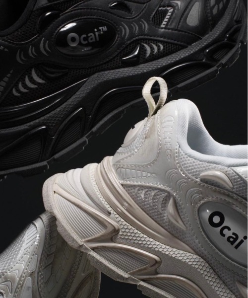 Ocai(オカイ)の「ストリートファッション Ocai オカイ RUN TECH ランテック ボリュームスニーカー 厚底スニーカー シューズ 靴 運動靴 テック系 ダッドスニーカー ローカットスニーカー 厚底シューズ 韓国ファッション 韓国ストリート(スニーカー・メンズ・ホワイト/ブラック/シルバー・27.0cm/24.5㎝/26.0cm/27.5cm/25.0cm/26.5cm/28.0cm/25.5cm)」の8枚目の写真