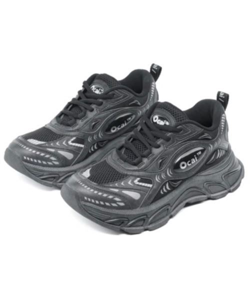 Ocai(オカイ)の「ストリートファッション Ocai オカイ RUN TECH ランテック ボリュームスニーカー 厚底スニーカー シューズ 靴 運動靴 テック系 ダッドスニーカー ローカットスニーカー 厚底シューズ 韓国ファッション 韓国ストリート(スニーカー・メンズ・ホワイト/ブラック/シルバー・27.0cm/24.5㎝/26.0cm/27.5cm/25.0cm/26.5cm/28.0cm/25.5cm)」の14枚目の写真