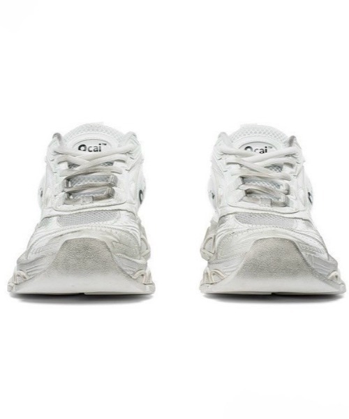 Ocai(オカイ)の「ストリートファッション Ocai オカイ RUN TECH ランテック ボリュームスニーカー 厚底スニーカー シューズ 靴 運動靴 テック系 ダッドスニーカー ローカットスニーカー 厚底シューズ 韓国ファッション 韓国ストリート(スニーカー・メンズ・ホワイト/ブラック/シルバー・27.0cm/24.5㎝/26.0cm/27.5cm/25.0cm/26.5cm/28.0cm/25.5cm)」の11枚目の写真