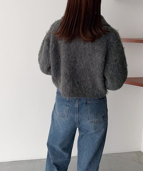 CANAL JEAN（キャナルジーン）の「El mar　トグルニットカーディガン（カーディガン/ボレロ・レディース・チャコールグレー/アイボリー・ONE SIZE）」の8枚目の写真