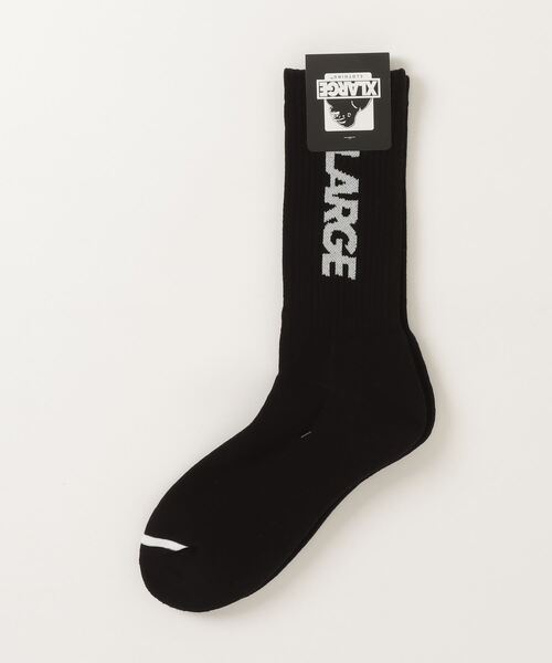 XLARGE（エクストララージ）の「【販売終了】STANDARD LOGO SOCKS（ソックス/靴下・メンズ・アッシュ/ブラック/ホワイト・ONE SIZE）」の8枚目の写真