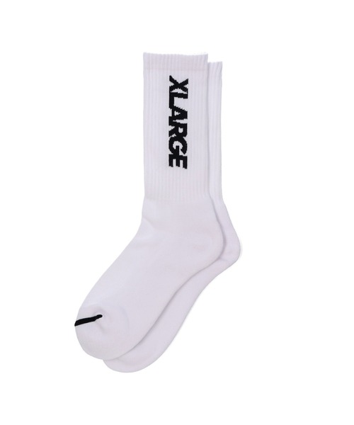XLARGE（エクストララージ）の「【販売終了】STANDARD LOGO SOCKS（ソックス/靴下・メンズ・アッシュ/ブラック/ホワイト・ONE SIZE）」の2枚目の写真