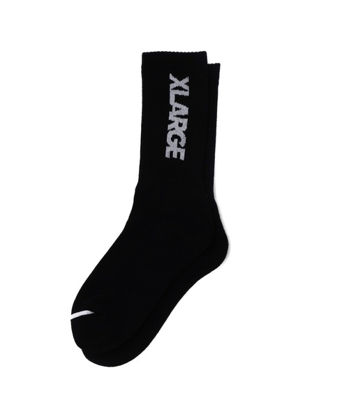 XLARGE（エクストララージ）の「【販売終了】STANDARD LOGO SOCKS（ソックス/靴下・メンズ・アッシュ/ブラック/ホワイト・ONE SIZE）」の3枚目の写真