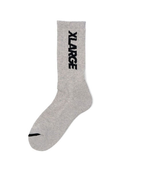 XLARGE（エクストララージ）の「【販売終了】STANDARD LOGO SOCKS（ソックス/靴下・メンズ・アッシュ/ブラック/ホワイト・ONE SIZE）」の4枚目の写真