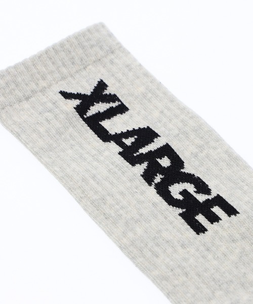 XLARGE（エクストララージ）の「【販売終了】STANDARD LOGO SOCKS（ソックス/靴下・メンズ・アッシュ/ブラック/ホワイト・ONE SIZE）」の6枚目の写真