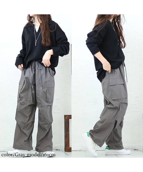 GOLDJAPAN(ゴールドジャパン)の「カーゴパンツ【大きいサイズ対応】(カーゴパンツ・レディース・ブラック/カーキ/グレー・LL/3L/4L/5L)」の16枚目の写真
