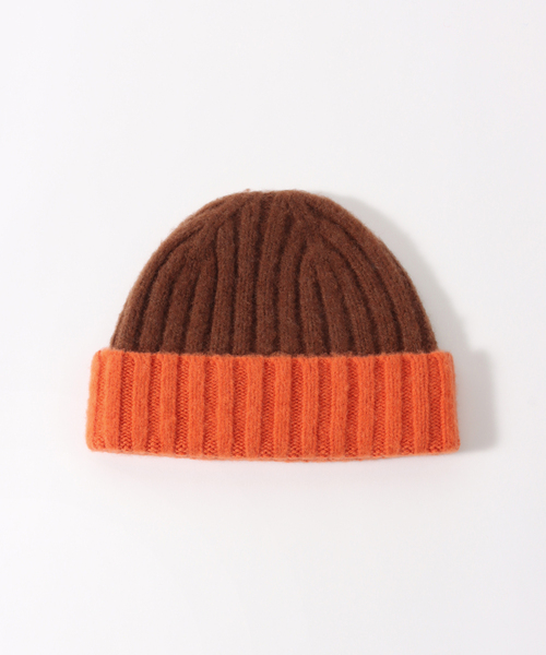 EDIFICE(エディフィス)の「【Le Bonnet / ル ボネ】Two Tone Beanie(ニットキャップ/ビーニー・メンズ・ブラウン・FREE)」の1枚目の写真