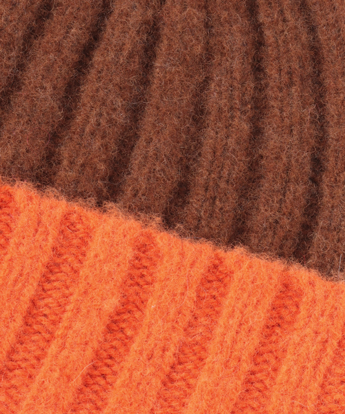 EDIFICE(エディフィス)の「【Le Bonnet / ル ボネ】Two Tone Beanie(ニットキャップ/ビーニー・メンズ・ブラウン・FREE)」の4枚目の写真