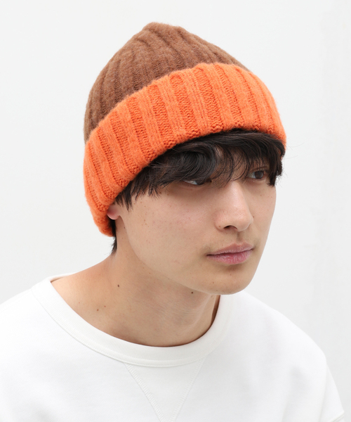 EDIFICE(エディフィス)の「【Le Bonnet / ル ボネ】Two Tone Beanie(ニットキャップ/ビーニー・メンズ・ブラウン・FREE)」の3枚目の写真