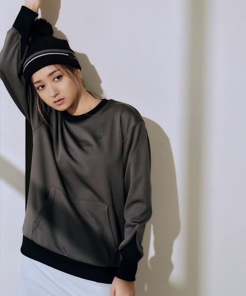 BEAMS GOLF（ビームスゴルフ）の「Miyu Ikeda × BEAMS GOLF / ロゴ ライン ニットキャップ（ニットキャップ/ビーニー・レディース・ホワイト/ブラック・ONE SIZE）」の4枚目の写真