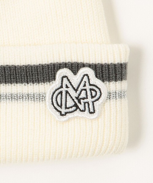 BEAMS GOLF（ビームスゴルフ）の「Miyu Ikeda × BEAMS GOLF / ロゴ ライン ニットキャップ（ニットキャップ/ビーニー・レディース・ホワイト/ブラック・ONE SIZE）」の7枚目の写真