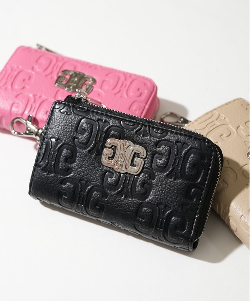 グラデーションピンク エンボスキーケース ポール＆ジョー エンボス キーケース ピンク｜ポール ＆ ジョー