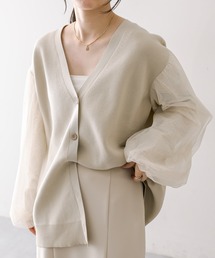 mystic | 【サイズ展開あり】チュールスリーブカーディガン(カーディガン/ボレロ)