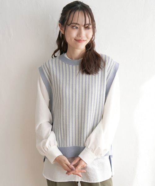 専用です⭐︎Tabrik ニットベスト ディープVネックオーバーニットベスト/AC1158 acro アクロ[品番