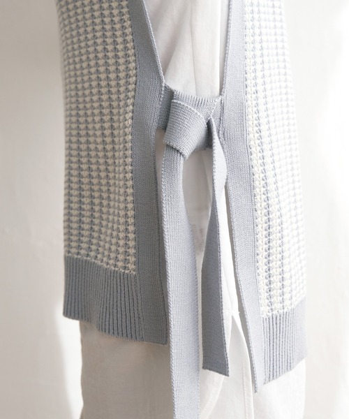 ikka（イッカ）の「サイドリボンニットベスト（ベスト・レディース・ミント/ベージュ/スカイブルー/ブラック・S/M/L）」の18枚目の写真