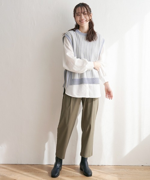 ikka（イッカ）の「サイドリボンニットベスト（ベスト・レディース・ミント/ベージュ/スカイブルー/ブラック・S/M/L）」の12枚目の写真