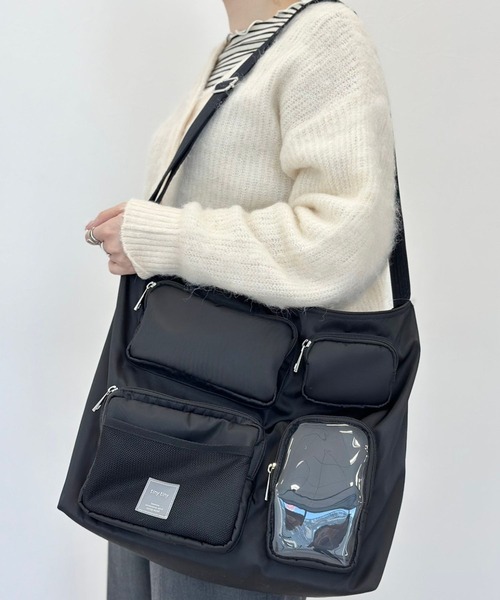tiny tiny（ティニーティニー）の「フルコンボショルダーバッグ[tiny tiny(ティニーティニー)]（ショルダーバッグ・レディース・ブラック/アイボリー・0）」の3枚目の写真