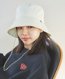 VIS | 【吸水速乾】チェーン付つば広バケットハット(ハット)