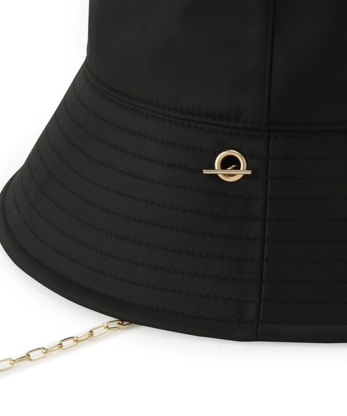 VIS（ビス）の「【吸水速乾】チェーン付つば広バケットハット（ハット・レディース・キナリ/ブラック・FREE）」の8枚目の写真