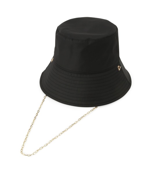 VIS（ビス）の「【吸水速乾】チェーン付つば広バケットハット（ハット・レディース・キナリ/ブラック・FREE）」の14枚目の写真