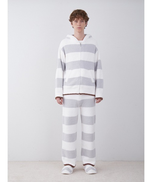 【美品】ジェラートピケ　パウダートリムボーダー　上下セット gelato pique（ジェラートピケ）の「【HOMME】パウダートリムボーダー