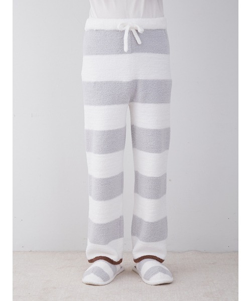 ジェラートピケ　ルームウェア上下　パジャマ　パウダートリムボーダー gelato pique（ジェラートピケ）の「【セットアップ】'パウダー'トリム