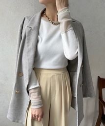【WEB限定】ラメチュール切替トップス