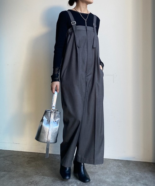 DouDou（ドゥドゥ）の「【WEB限定】ラメチュール切替トップス（Tシャツ/カットソー・レディース・ブラック/ライトグレー/オフホワイト・FREE）」の17枚目の写真