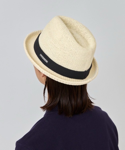 OVERRIDE（オーバーライド）の「OVERRIDE PAPER KNIT FEDORA / オーバーライド（ハット・メンズ・ブラウン/ホワイト/ベージュ/ブラック・62cm/58cm）」の7枚目の写真