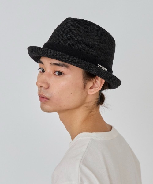 OVERRIDE（オーバーライド）の「OVERRIDE PAPER KNIT FEDORA / オーバーライド（ハット・メンズ・ブラウン/ホワイト/ベージュ/ブラック・62cm/58cm）」の10枚目の写真