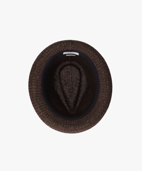 OVERRIDE（オーバーライド）の「OVERRIDE PAPER KNIT FEDORA / オーバーライド（ハット・メンズ・ブラウン/ホワイト/ベージュ/ブラック・62cm/58cm）」の18枚目の写真