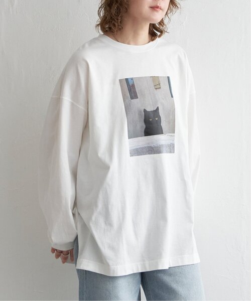 セール】キャットプリントロンTシャツ（Tシャツ/カットソー